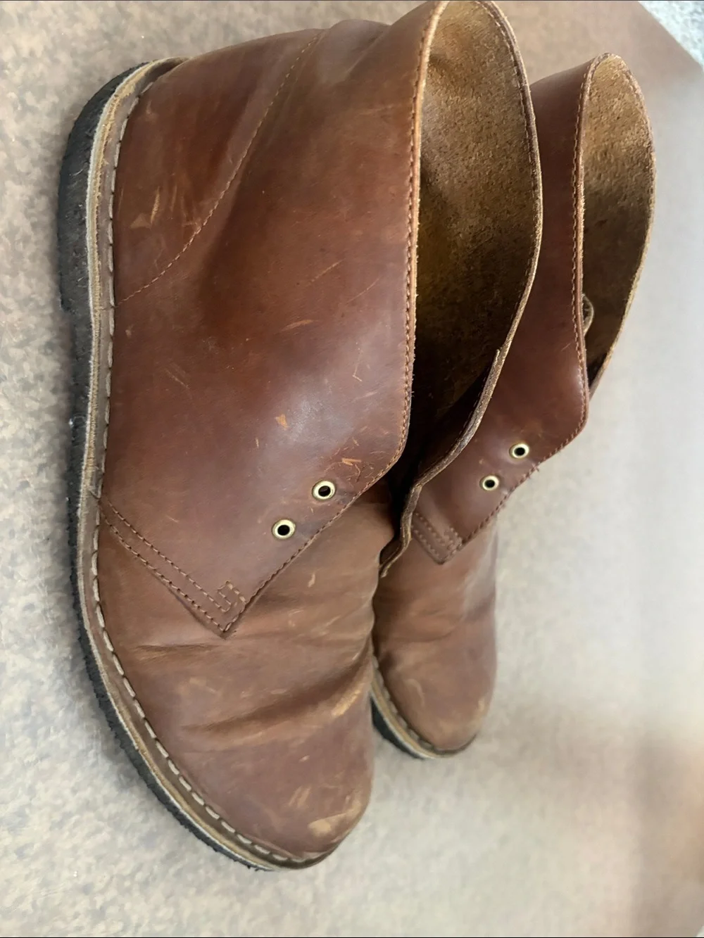 Clarks crafted leather